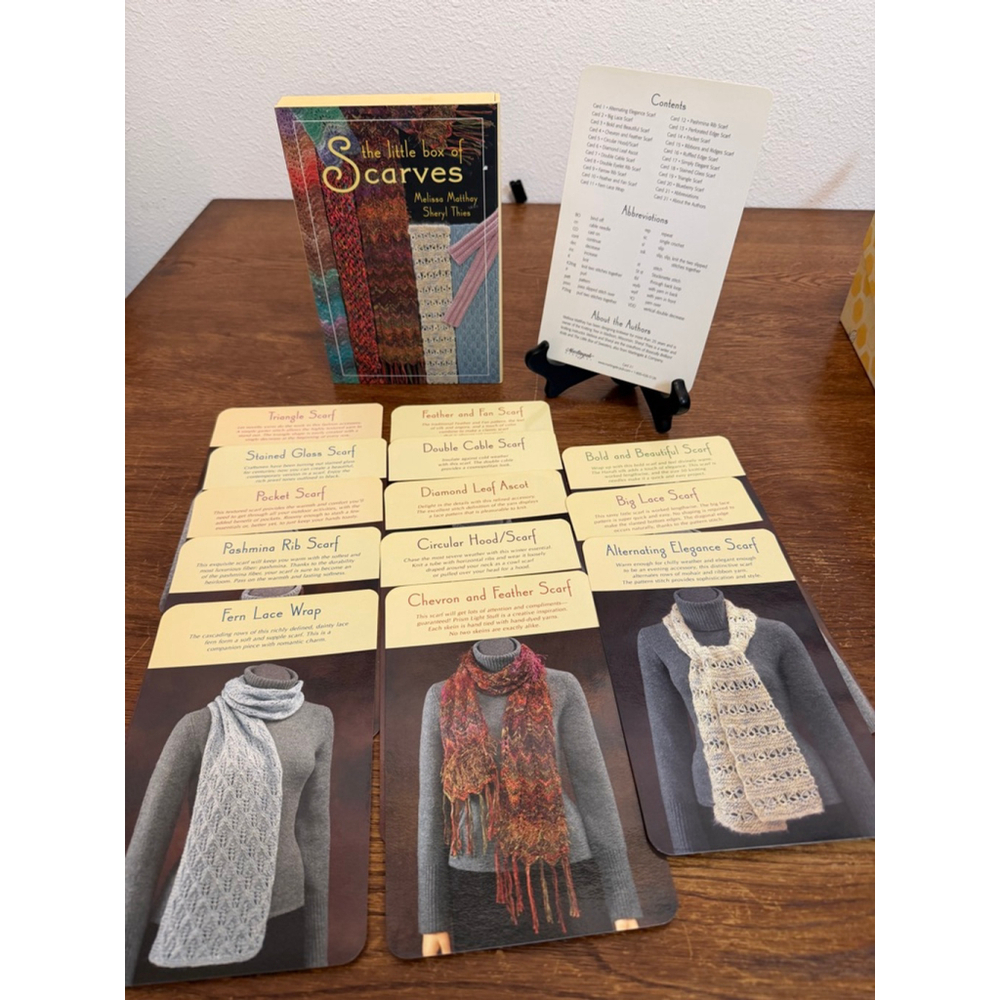 The Little Box of Scarves Card Pattern Set Matthay Thies Knitting 13 of 20 Cards